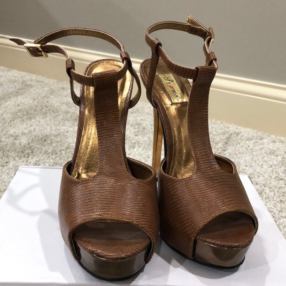 Gold Stiletto Heels